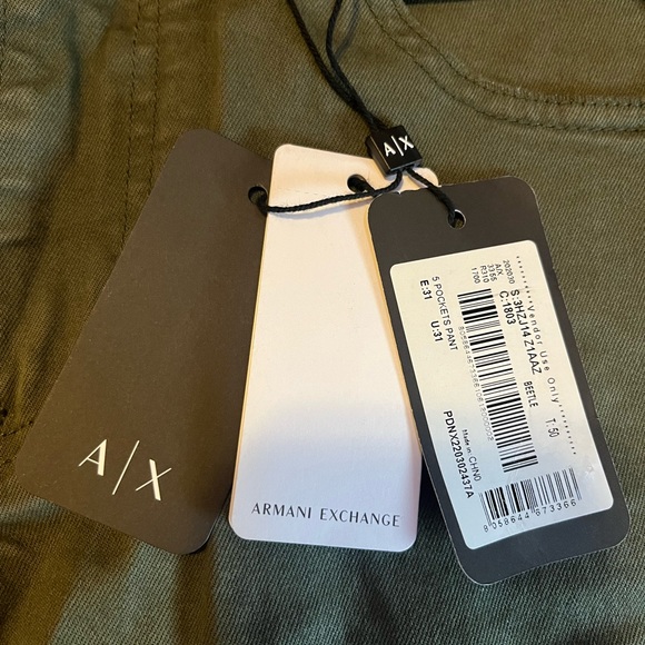 NEW!!! Armani Exchange J14 skinny jeans in olive green size 31. - Picture 9 of 12